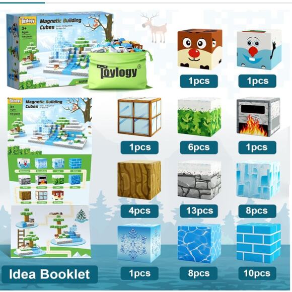 108PCS Magnetic Blocks Magnet Toy Mine Magnet World Frozen Ice Edition - Picture 7 of 7